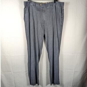 Tommy Bahama Pants 38x36 Mens Silk Cotton Blend Blue Relaxed Fit Coastal Casual